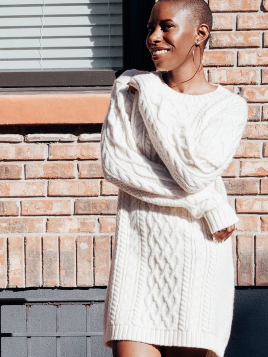 Rochie tricotată ivoire – imaginea 2