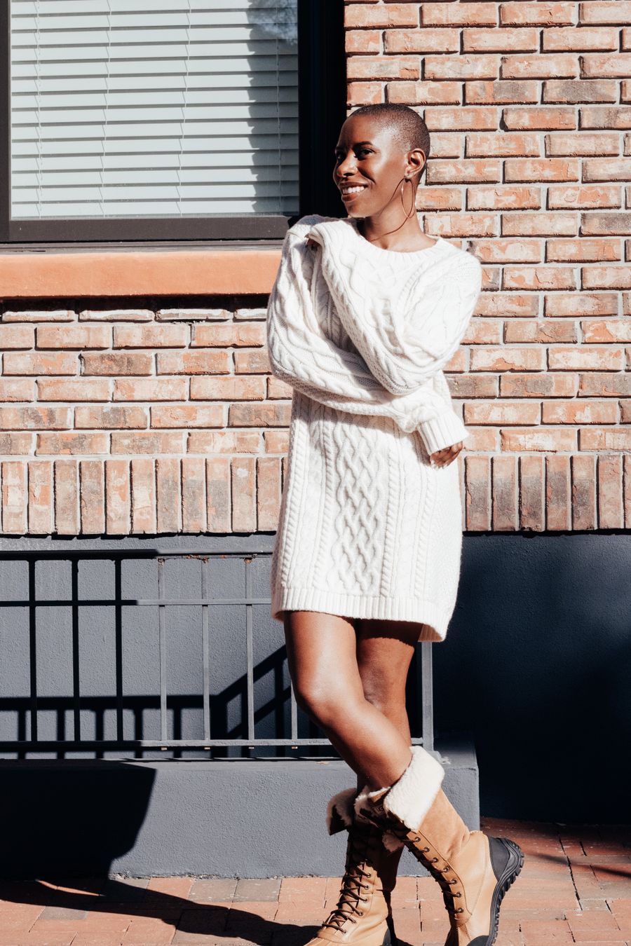 Rochie tricotată ivoire