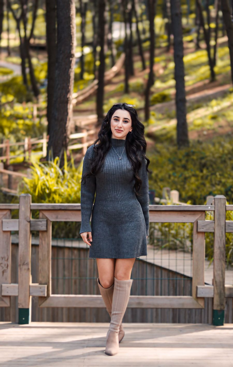 Rochie tricotată bleumarin