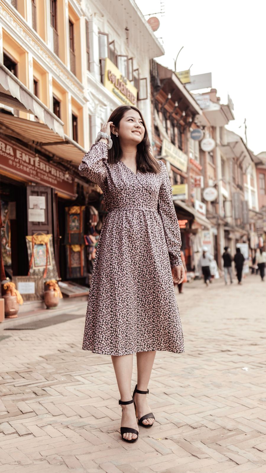 Rochie midi cu buline