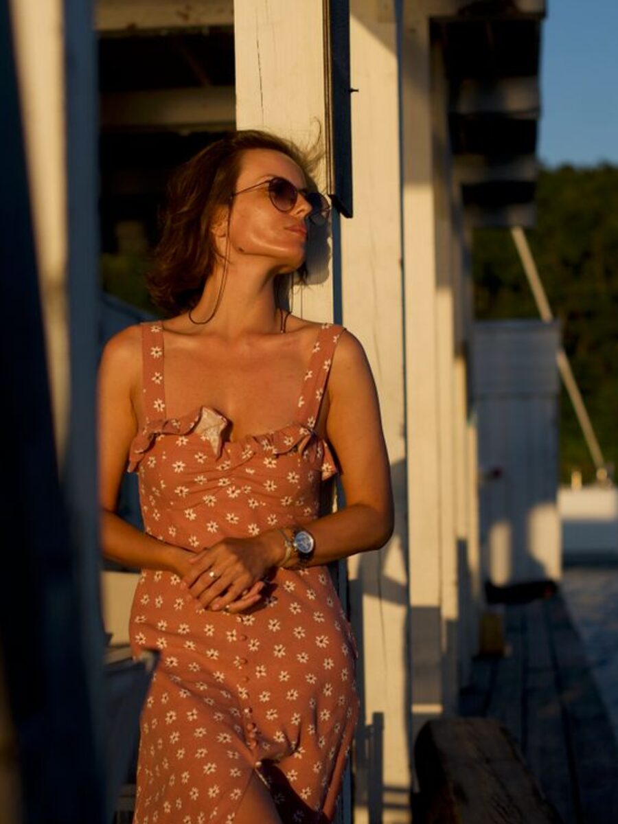 Rochie de plajă cu imprimeu – imaginea 2